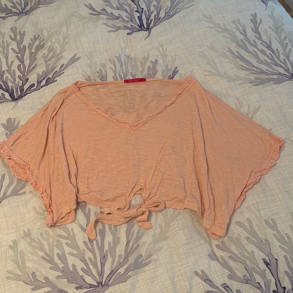 Sale - Light pink dolman sleeve crop top NWOT